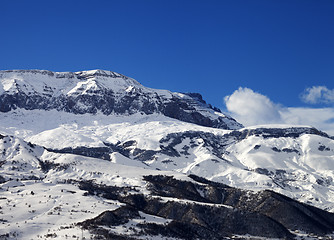 Image showing Winter mountains at nice sun day