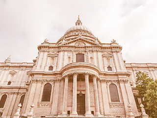 Image showing St Paul Cathedral, London vintage