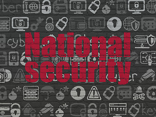 Image showing Protection concept: National Security on wall background