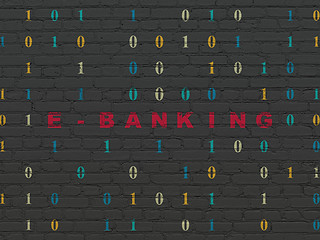 Image showing Finance concept: E-Banking on wall background