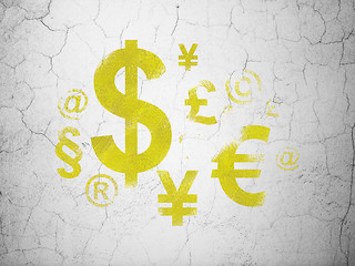 Image showing Marketing concept: Finance Symbol on wall background