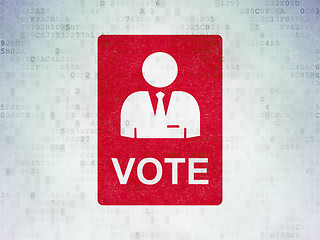 Image showing Politics concept: Ballot on Digital Paper background