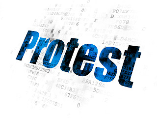 Image showing Political concept: Protest on Digital background