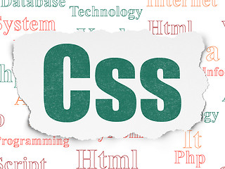 Image showing Programming concept: Css on Torn Paper background