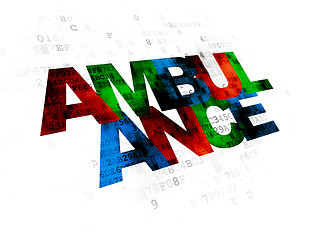 Image showing Medicine concept: Ambulance on Digital background