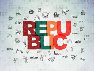 Image showing Politics concept: Republic on Digital Paper background