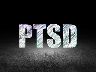 Image showing Healthcare concept: PTSD in grunge dark room