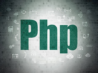 Image showing Database concept: Php on Digital Paper background