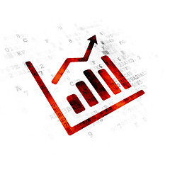 Image showing News concept: Growth Graph on Digital background