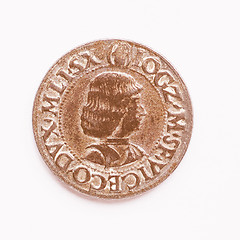 Image showing  Old Roman coin vintage