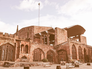 Image showing Coventry Cathedral ruins vintage