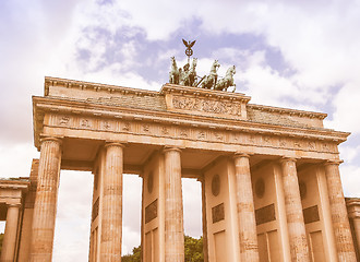 Image showing Brandenburger Tor Berlin vintage