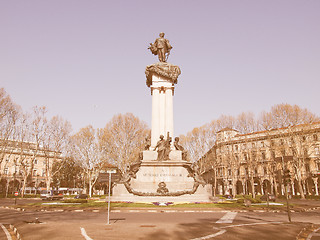 Image showing Vittorio Emanuele II statue vintage