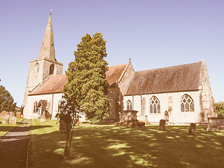 Image showing St Mary Magdalene church in Tanworth in Arden vintage