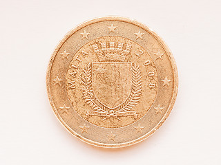 Image showing  Maltese Euro coin vintage