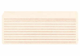 Image showing  Punched card vintage