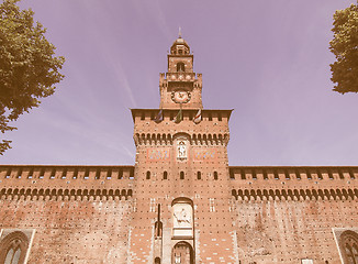 Image showing Castello Sforzesco, Milan vintage