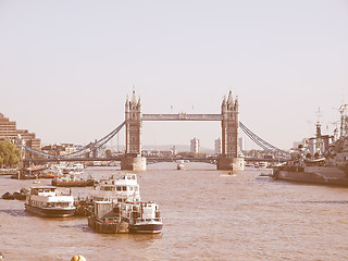 Image showing Tower Bridge, London vintage