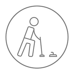 Image showing Curling line icon.
