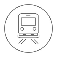 Image showing Back view of train line icon.