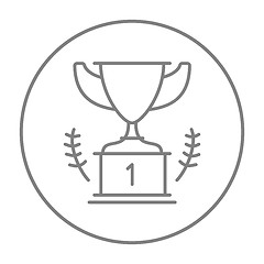 Image showing Trophy line icon.