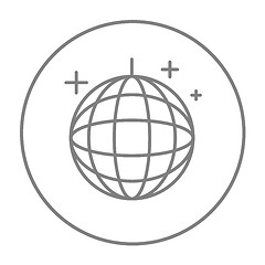Image showing Disco ball line icon.