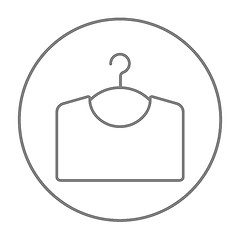 Image showing Sweater on hanger line icon.