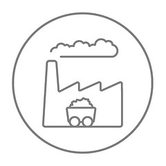 Image showing Factory line icon.