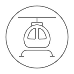 Image showing Helicopter line icon.