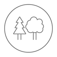 Image showing Trees line icon.