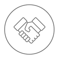 Image showing Handshake line icon.