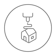 Image showing Tree D printing line icon.