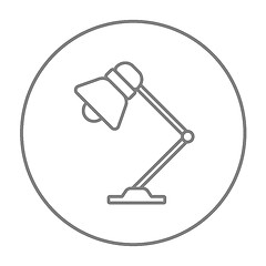 Image showing Table lamp line icon.