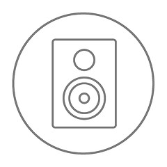 Image showing MP3 player line icon.