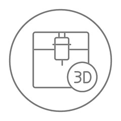 Image showing Tree D printing line icon.