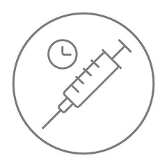 Image showing Syringe line icon.