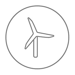 Image showing Windmill line icon.