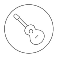 Image showing Acoustic guitar line icon.