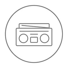 Image showing Radio cassette player line icon.