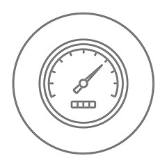 Image showing Speedometer line icon.