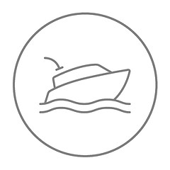 Image showing Yacht line icon.