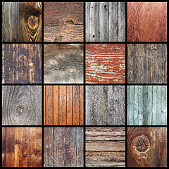 Image showing collection of wooden textures for your design