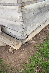 Image showing effects of fungus attack on old wooden wall