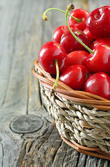 Image showing red sweet cherries