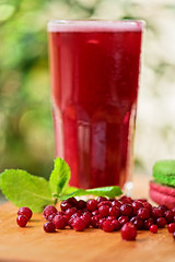 Image showing fruit drink with cranberries