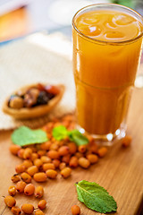 Image showing fruit drink with sea buckthorn