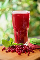 Image showing fruit drink with cranberries