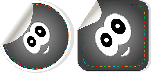 Image showing Vector Eye Icon stickers set isolated on white