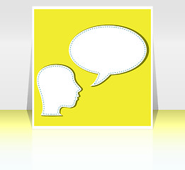 Image showing man with Speech Bubbles over his head vector illustration