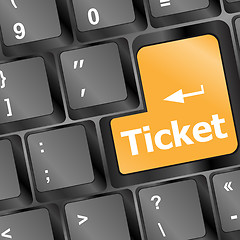 Image showing Buy tickets computer key vector illustration